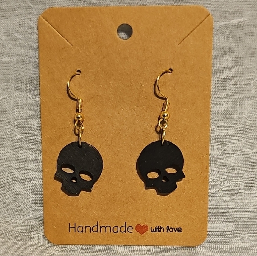 Black Skull Earrings